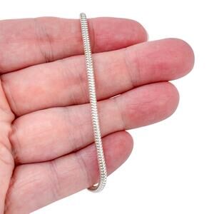 Snake Chain Bracelet | Vintage Sterling Silver 925 | Lobster Clasp | 7.5"